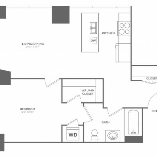 1 bed 1 bath | from 782 square feet