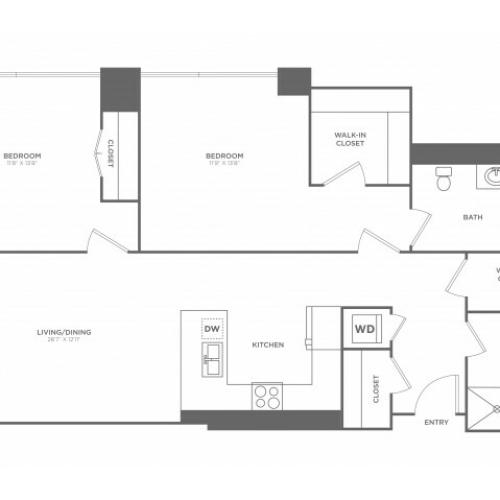 2I Fry | 2 bed 2 bath | from 1258 square feet