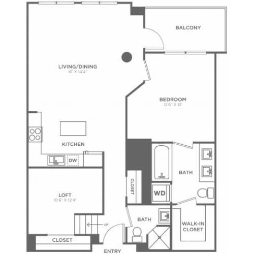 C1 | 1 bed 2 bath | from 960 square feet