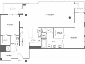 J | 2 bed 2 bath | from 1610 square feet