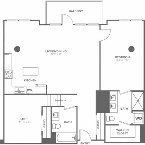 G2 | 1 bed 2 bath | from 1200 square feet