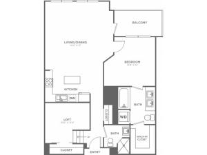 C2 | 1 bed 2 bath | from 970 square feet
