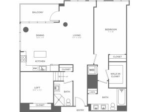H | 1 bed 2 bath | from 1270 square feet