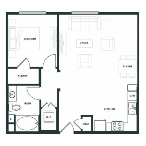 A8 | 1 bed 1 bath | from 793 square feet