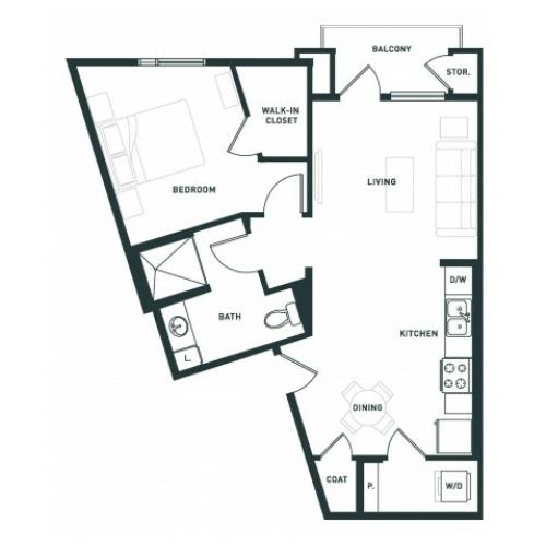 A5 | 1 bed 1 bath | from 726 square feet