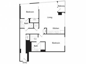 B2 | 2 bed 2 bath | from 1114 square feet