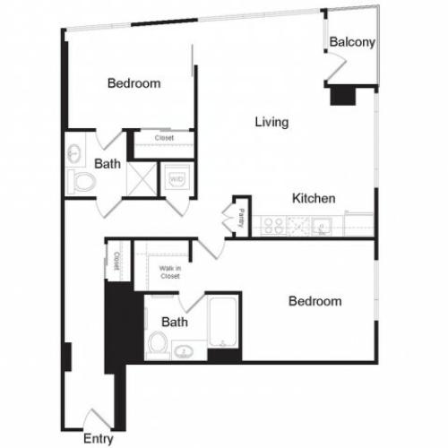 B2 | 2 bed 2 bath | from 1114 square feet