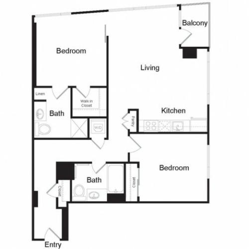 B4 | 2 bed 2 bath | from 1141 square feet
