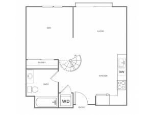 2h | 1 bed 1 bath | from 795 square feet