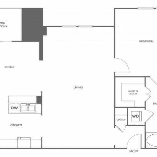 Evans | 1 bed 1 bath | from 1060 square feet