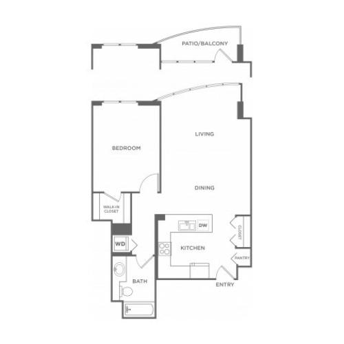 Plan 10 | 1 bed 1 bath | from 789 square feet