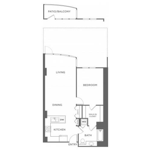 Plan 4 | 1 bed 1 bath | from 727 square feet