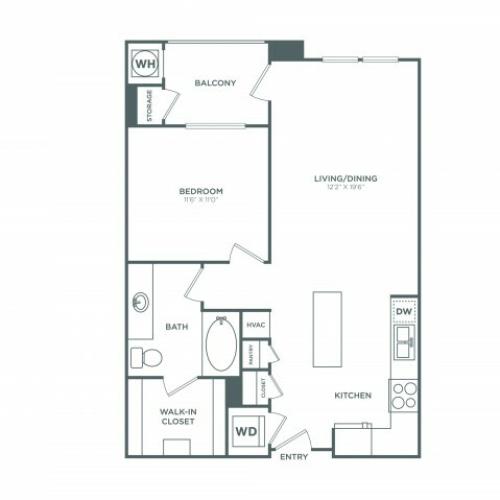 The Sunset | 1 bed 1 bath | from 778 square feet