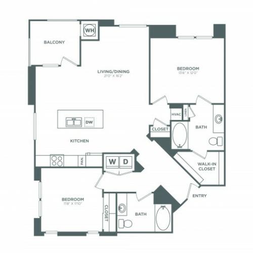 The Capistrano | 2 bed 2 bath | from 1227 square feet