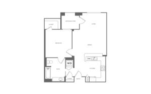 A1 | 1 bed 1 bath | from 719 square feet