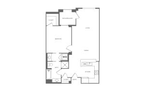 A2 | 1 bed 1 bath | from 836 square feet