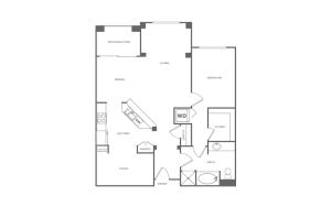 A3 | 1 bed 1 bath | from 1022 square feet