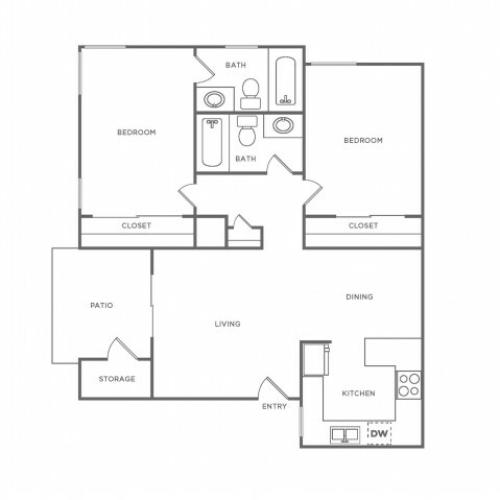 B2R | 2 bed 2 bath | from 835 square feet