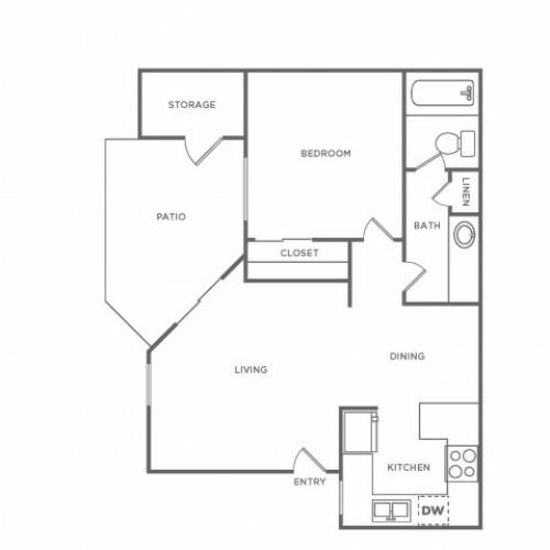 A1 | 1 bed 1 bath | from 601 square feet