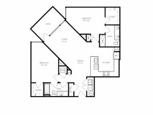 B2 | 2 bed 2 bath | from 1312 square feet