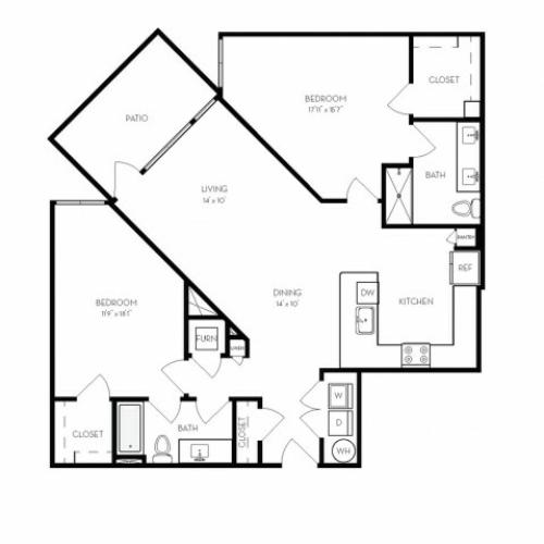 B7 | 2 bed 2 bath | from 1306 square feet