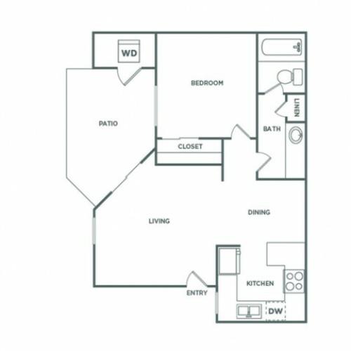 A1GR | 1 bed 1 bath | from 601 square feet