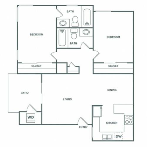 B2GR | 2 bed 2 bath | from 835 square feet