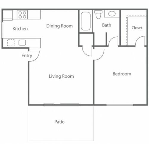 1 BD/1BA | 1 bed 1 bath | from 612 square feet