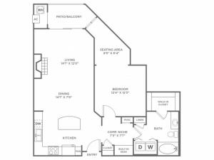 Simplicity 2 | 1 bed 1 bath | from 939 square feet