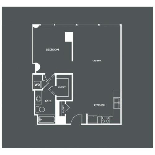 A1 | 1 bed 1 bath | from 873 square feet