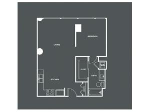 A2-R | 1 bed 1 bath | from 757 square feet