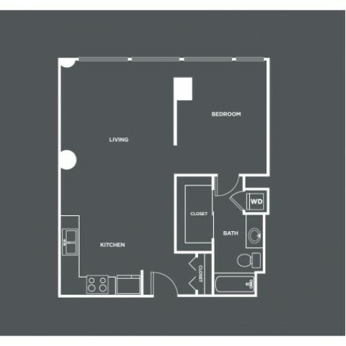 A2 | 1 bed 1 bath | from 757 square feet