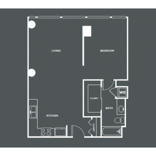 A3 | 1 bed 1 bath | from 767 square feet