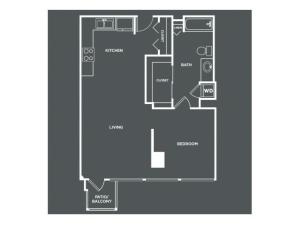 A3PH | 1 bed 1 bath | from 767 square feet