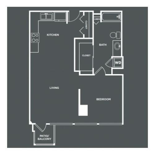 A3PH | 1 bed 1 bath | from 767 square feet
