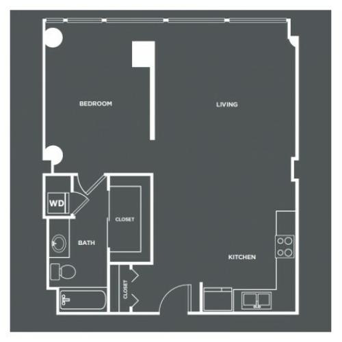A15-R | 1 bed 1 bath | from 851 square feet