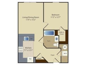 1 Bed A1 | 1 bed 1 bath | from 634 square feet