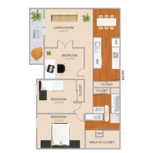 Westwood | 2 bed 2 bath w/ Den | from 1253 square feet