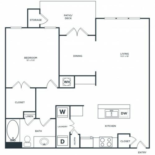 A3 | 1 bed 1 bath | from 909 square feet