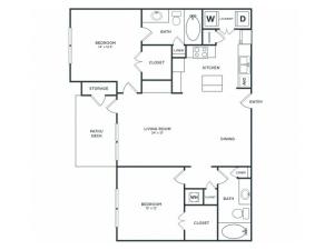B1 | 2 bed 2 bath | from 1165 square feet