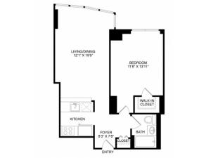 A4 | 1 bed 1 bath | from 664 square feet