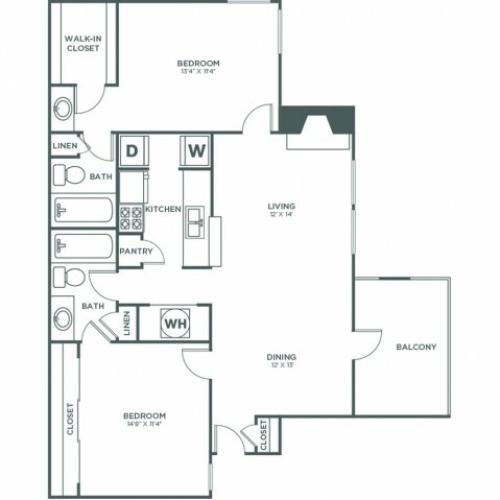 Dogwood | 2 bed 2 bath | from 1237 square feet