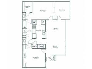 Sycamore | 2 bed 1 bath | from 937 square feet