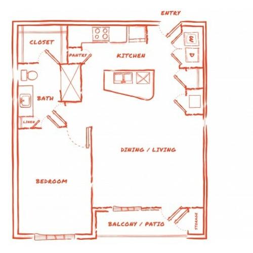 A6 | 1 bed 1 bath | from 845 square feet