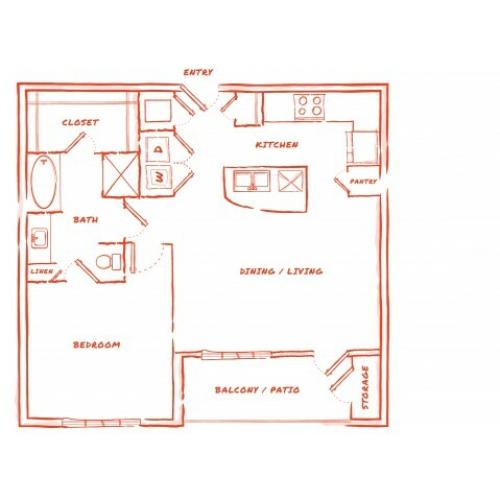A3 | 1 bed 1 bath | from 847 square feet