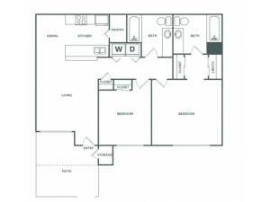 2x2 1141 | 2 bed 2 bath | from 1141 square feet