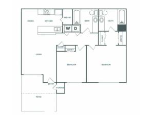 2x2 1060 | 2 bed 2 bath | from 1060 square feet