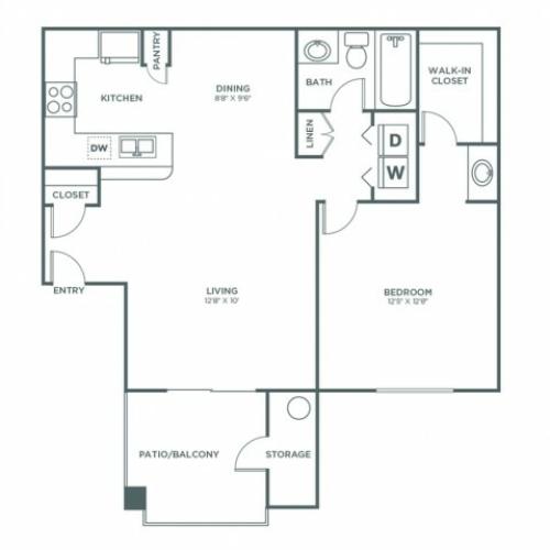 1 Bedroom 1 Bath | 1 bed 1 bath | from 750 square feet