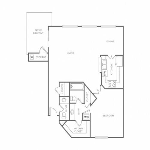 1C | 1 bed 2 bath | from 850 square feet