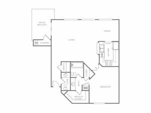 1CR | 1 bed 2 bath | from 850 square feet